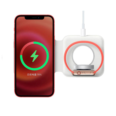 Compatible with Apple, Folding Dual Wireless Charging Magsafe Magnetic Charger
