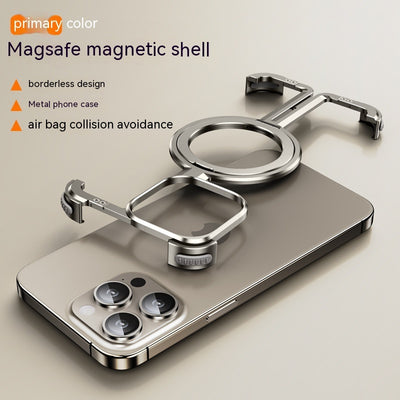 Metal Airbag Anti-fall Shell Phone Case Protective Shock Absorption Aerospace Grade Aluminum Holder Cover