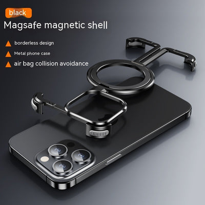 Metal Airbag Anti-fall Shell Phone Case Protective Shock Absorption Aerospace Grade Aluminum Holder Cover